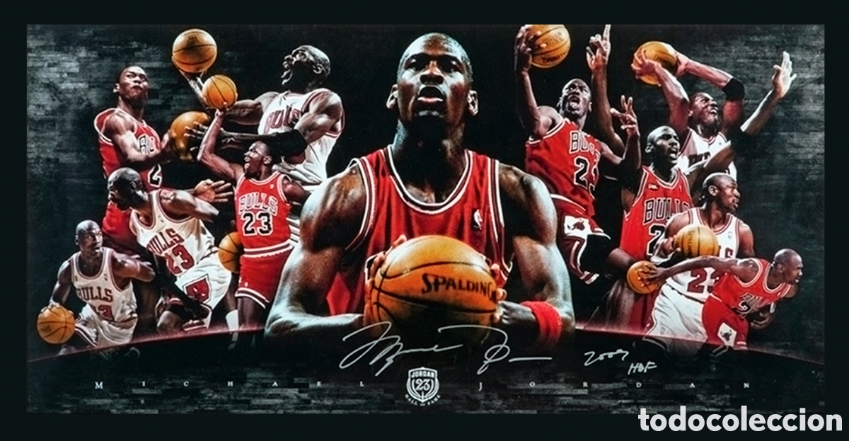 Coleccionismo deportivo: Cuadro panor&aacute;mico MICHAEL JORDAN - Foto 1