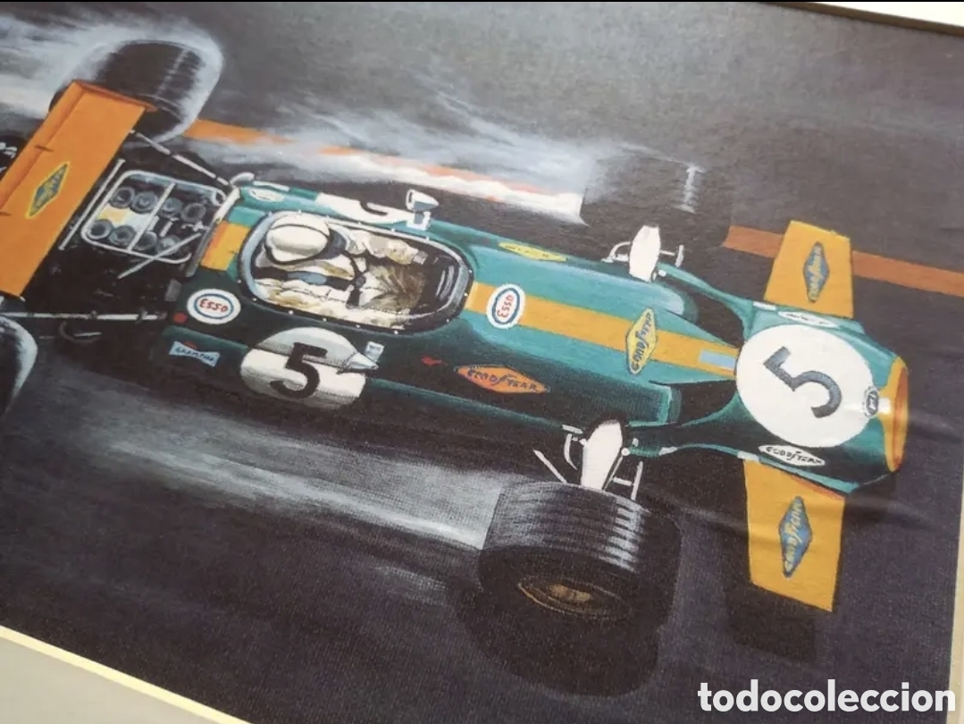 Coleccionismo deportivo: Litografia Jack Brabham - Brabham BT33 38X30 - Foto 2