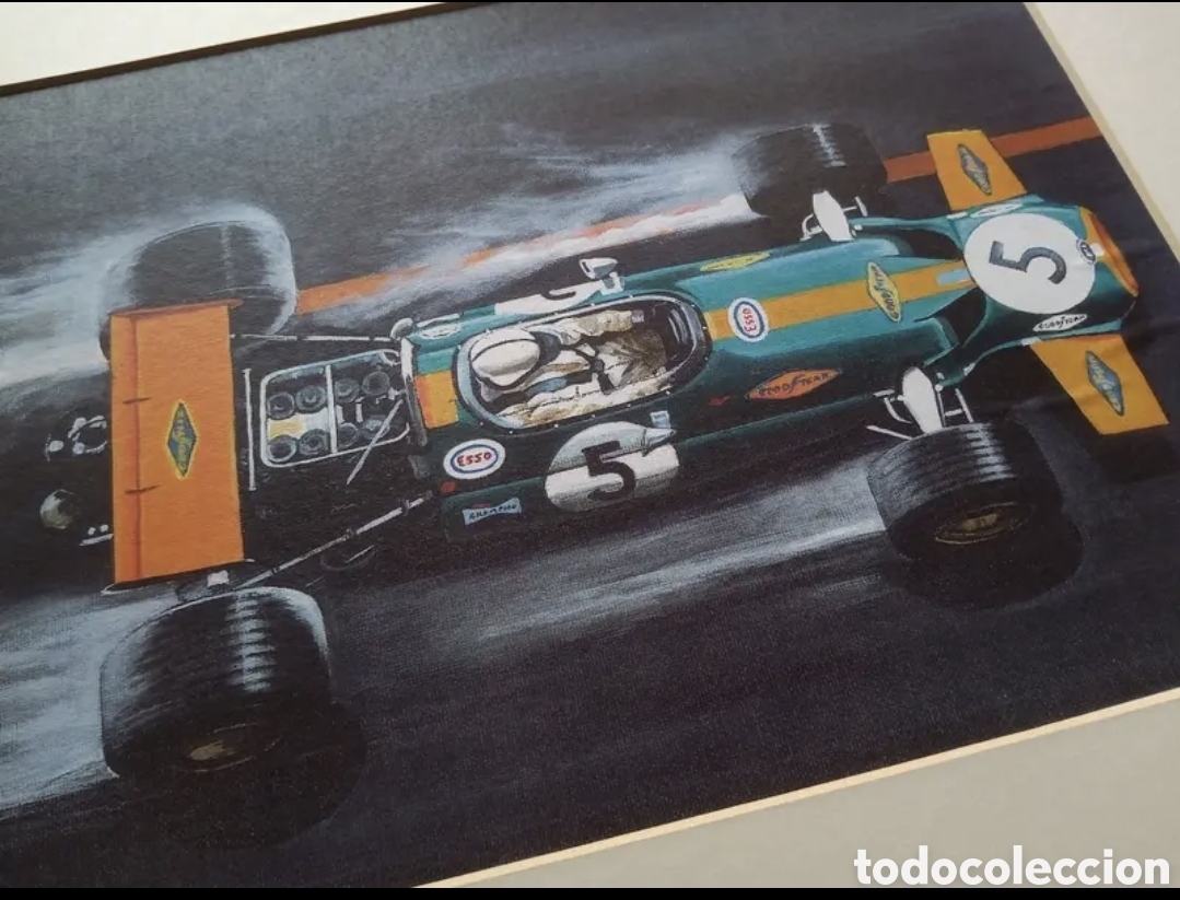 Coleccionismo deportivo: Litografia Jack Brabham - Brabham BT33 38X30 - Foto 3