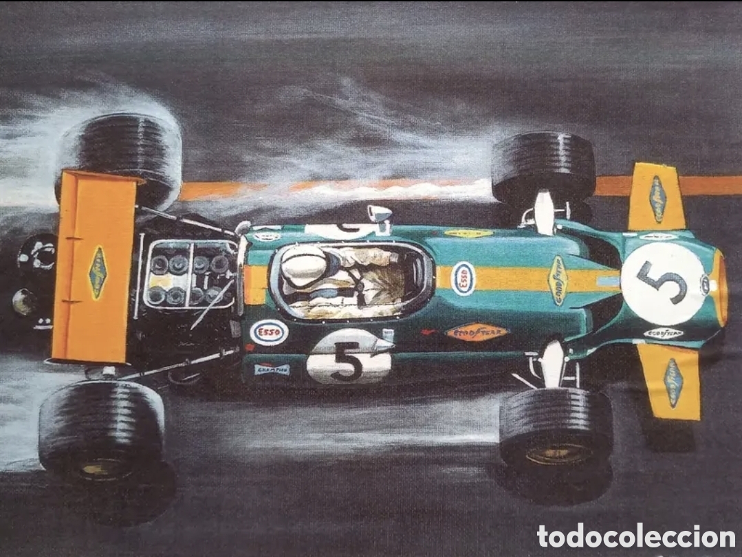 Coleccionismo deportivo: Litografia Jack Brabham - Brabham BT33 38X30 - Foto 4