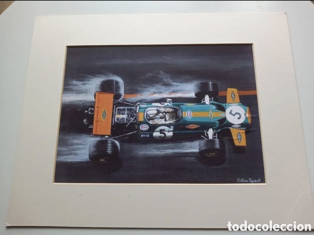 Coleccionismo deportivo: Litografia Jack Brabham - Brabham BT33 38X30 - Foto 1