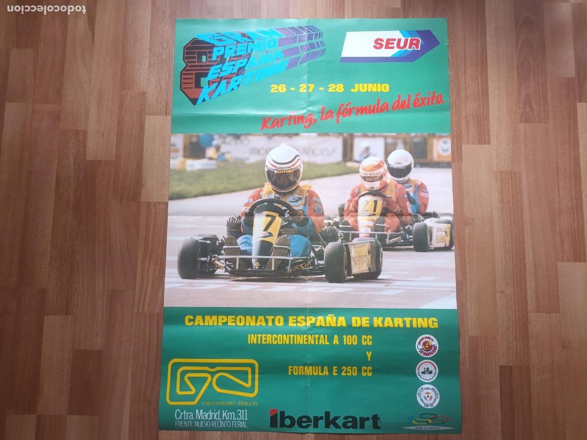 Coleccionismo deportivo: CARTEL 87 GRAN PREMIO DE ESPA&Ntilde;A KARTING KARTODROMO DE ARAGON