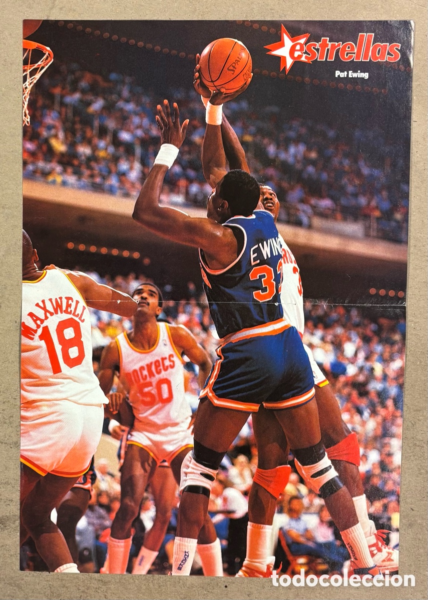 Coleccionismo deportivo: PAT EAWING (NEW YORK KNICKS) y FERNANDO ROMAY (REAL MADRID). POSTER REVERSIBLE