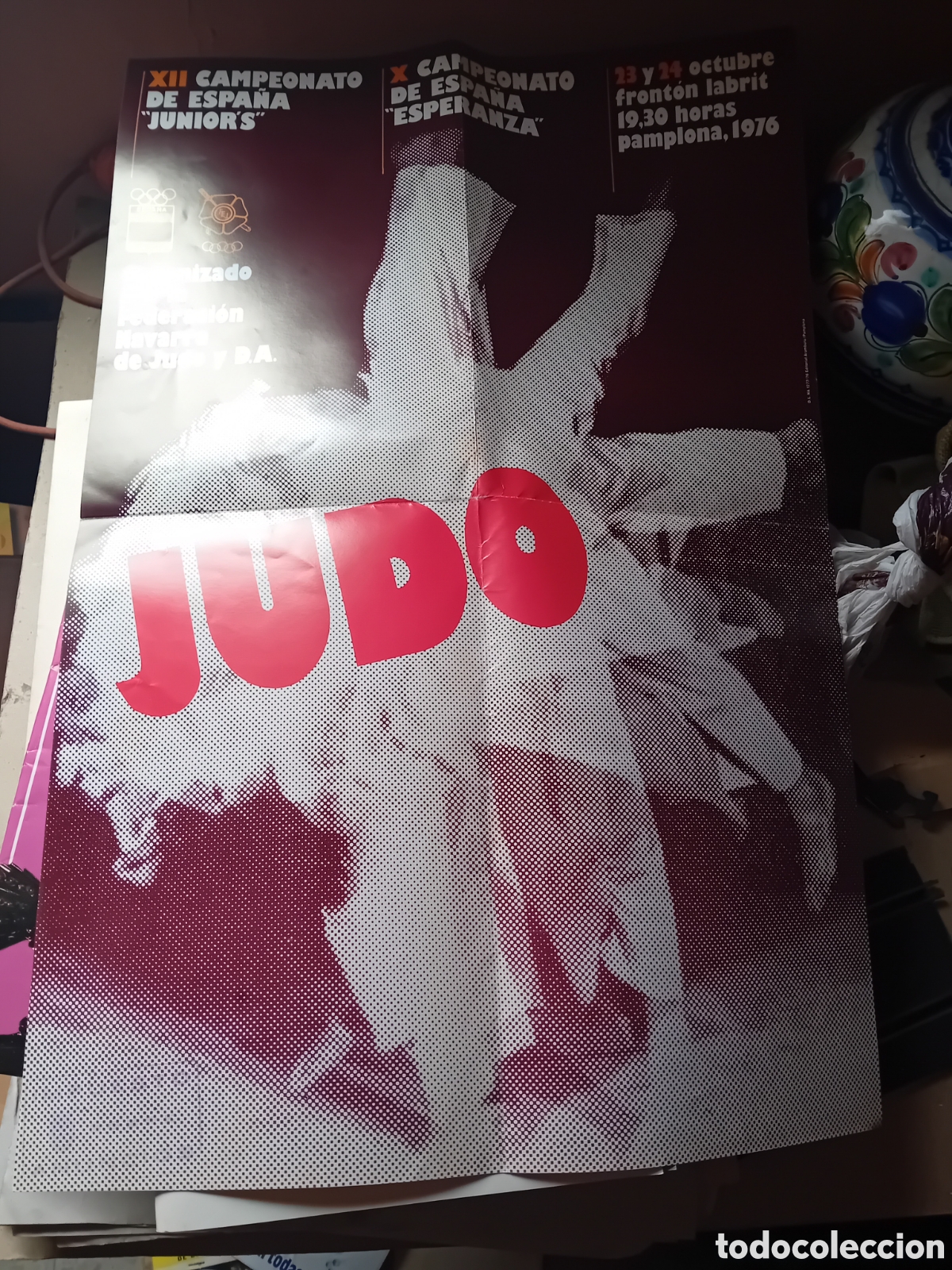 Coleccionismo deportivo: Cartel judo campeonato de Espa&ntilde;a 1976.&nbsp;