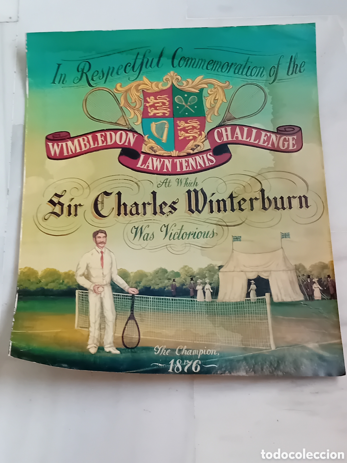 Coleccionismo deportivo: POSTER TENIS SIR CHARLES WINTERBURN 1876 WIMBLEDON. DE LOS A&Ntilde;OS 60 DEL SIGLO PASADO