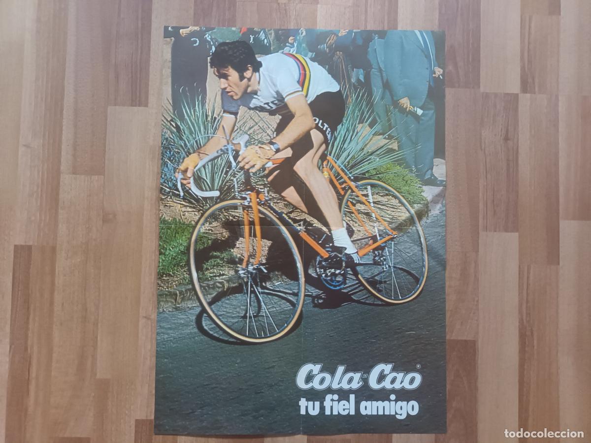 Coleccionismo deportivo: CARTEL CICLISMO CICLISTA EDDIE MERCKX. PUBLICIDAD COLA CAO. TU FIEL AMIGO
