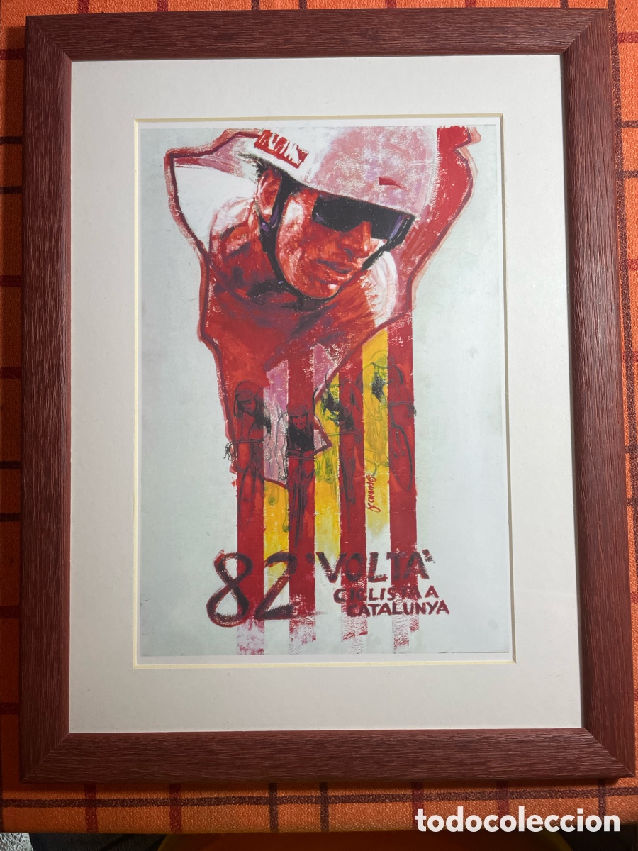 Coleccionismo deportivo: Cuadro p&oacute;ster 82&ordf; Volta Ciclista a Catalunya 28x36cm