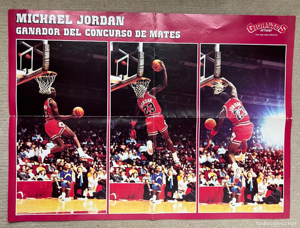 Coleccionismo deportivo: P&oacute;ster de Michael Jordan - Ganador del Concurso de Mates (NBA) - Gigantes del Basket - Baloncesto