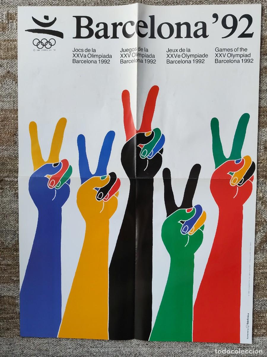 Coleccionismo deportivo: CARTEL o POSTER ORIGINAL OLIMPIADAS BARCELONA'92 - 50X70 cms. DISSENY GR&Agrave;FIC: ENRIC SATU&Eacute;