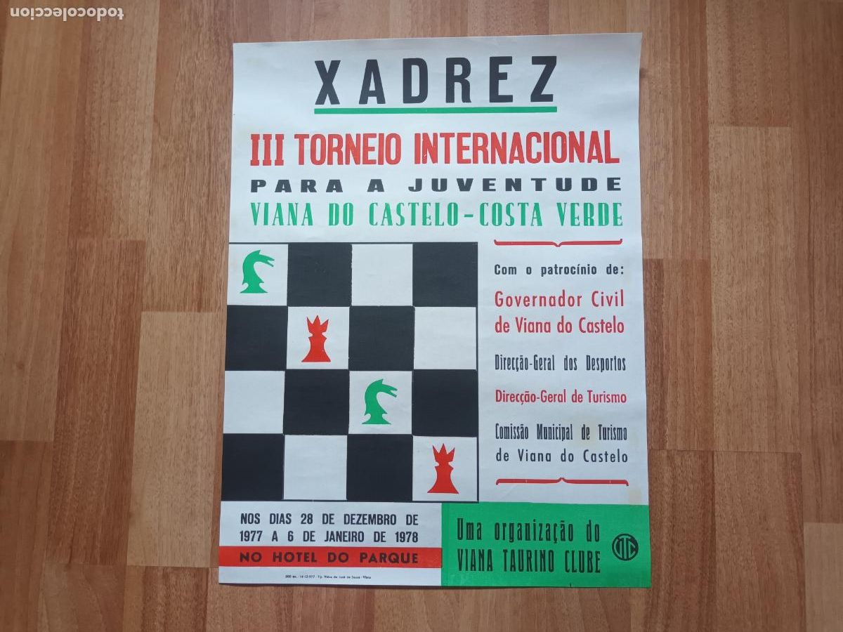Coleccionismo deportivo: CARTEL XADREZ PORTUGAL AJEDREZ