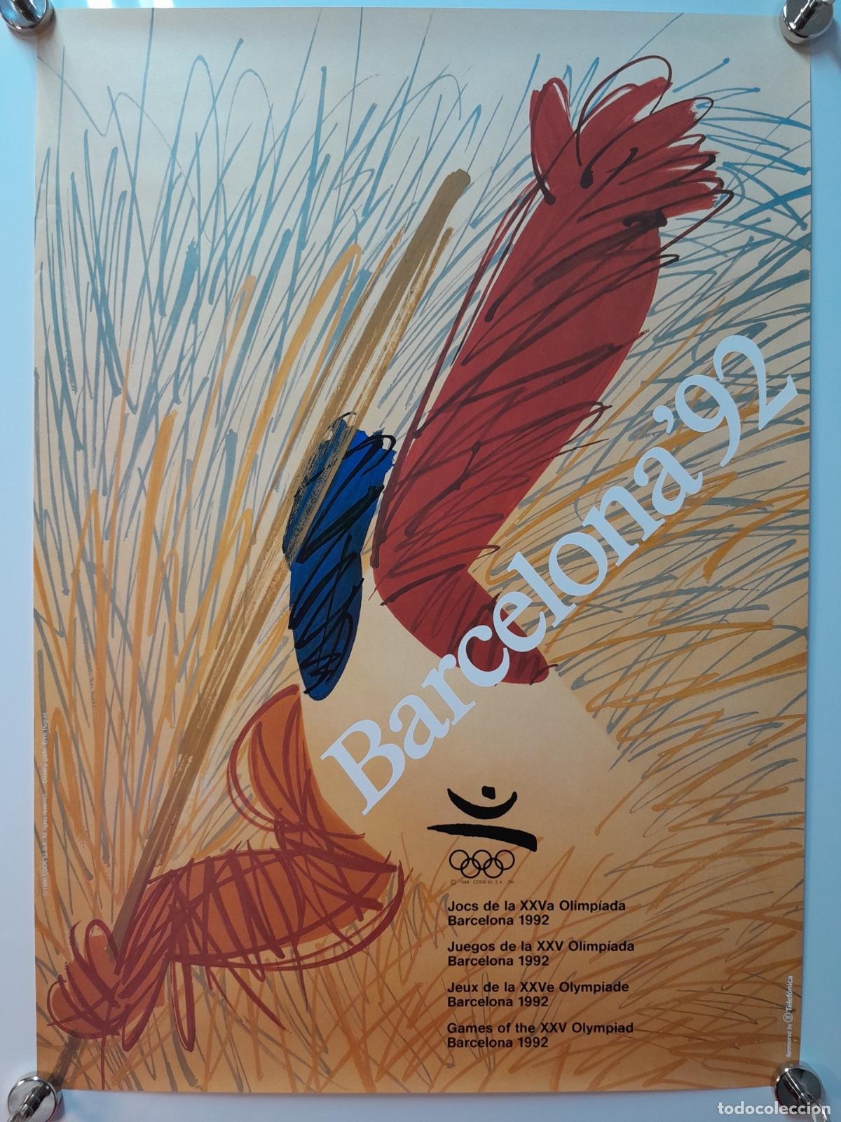 Coleccionismo deportivo: CARTEL OFICIAL DE LOS JUEGOS OL&Iacute;MPICOS DE BARCELONA 1992, DISE&Ntilde;O DE ENRIC HUGUET. SIGLO XX
