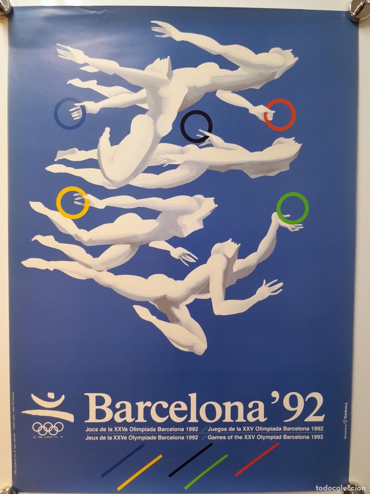 Coleccionismo deportivo: CARTEL OFICIAL DE LOS JUEGOS OL&Iacute;MPICOS DE BARCELONA 1992, DISE&Ntilde;O DE JOSEP PLA NARBONA. SIGLO XX