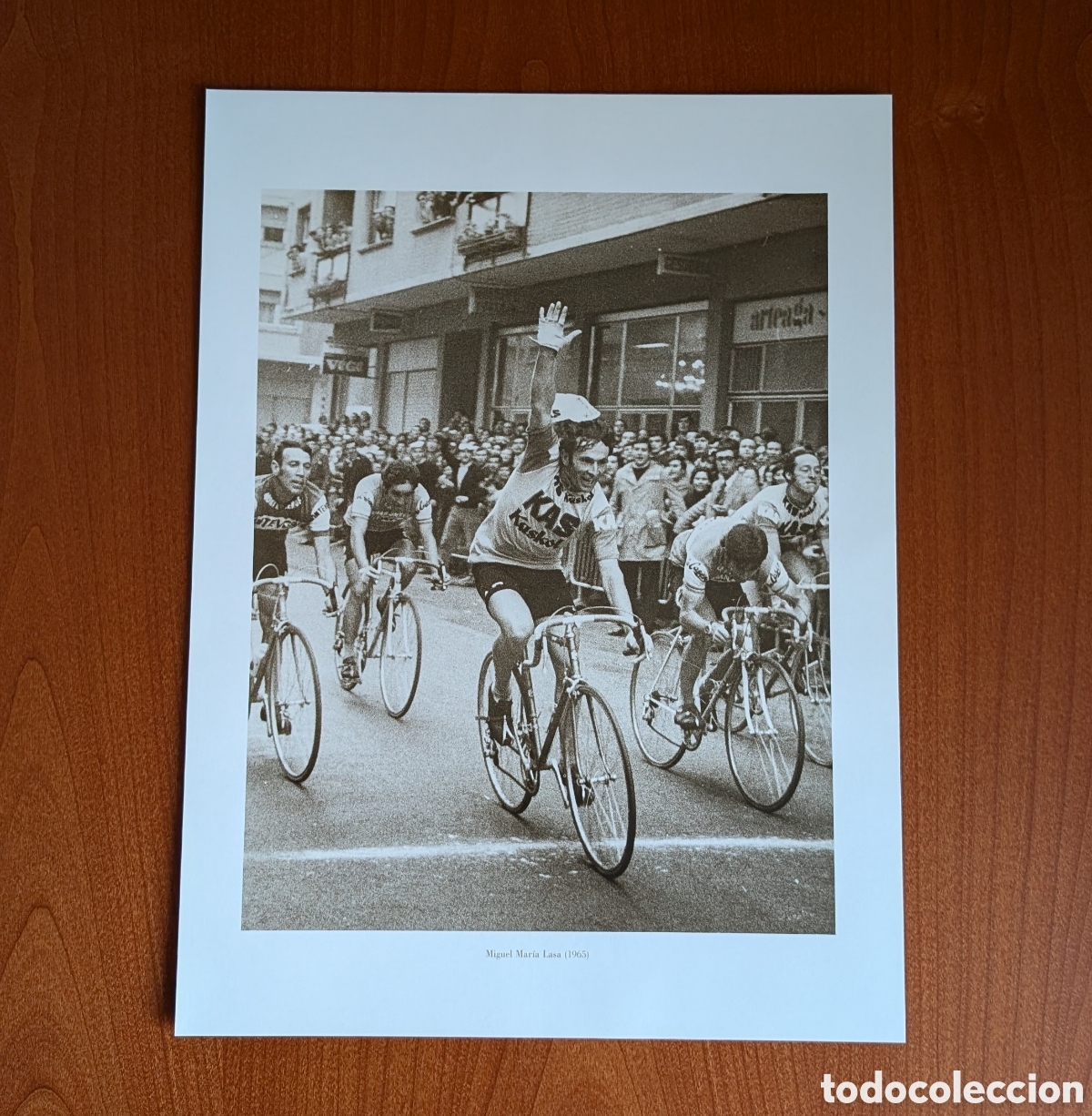 Coleccionismo deportivo: L&aacute;mina de ciclismo Miguel Mar&iacute;a Lasa - ESTAMPAS LEGENDARIAS DEL DEPORTE VASCO