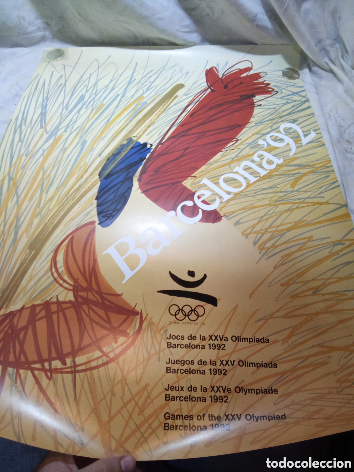Coleccionismo deportivo: CARTEL DE LOS JUEGOS DE LA XXV OLIMP&Iacute;ADA, BARCELONA 1992