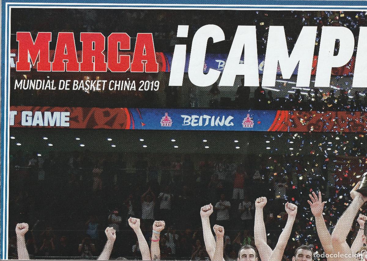 Coleccionismo deportivo: 10658 - POSTER &rdquo;MARCA&rdquo; ESPA&Ntilde;A &iexcl;CAMPEONES! MUNDIAL BASKET CHINA 2019