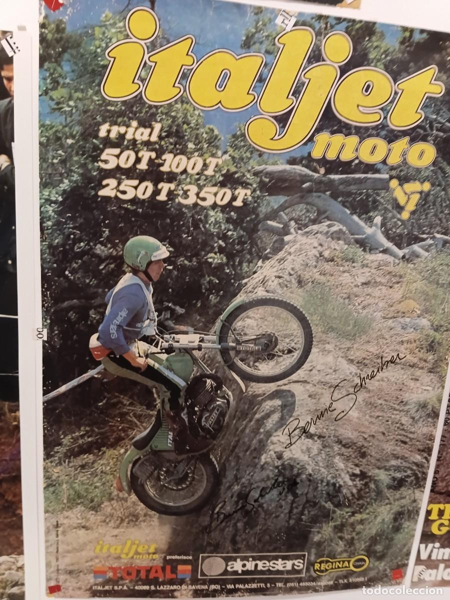 Coleccionismo deportivo: Poster trial . BERNIE SCREIBER .con Italjet .