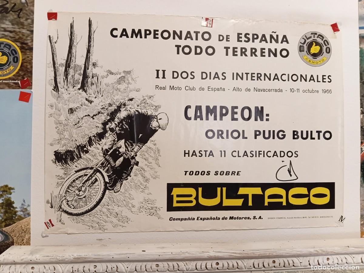 Coleccionismo deportivo: Poster de moto . BULTACO ORIOL PUIG BULTO :