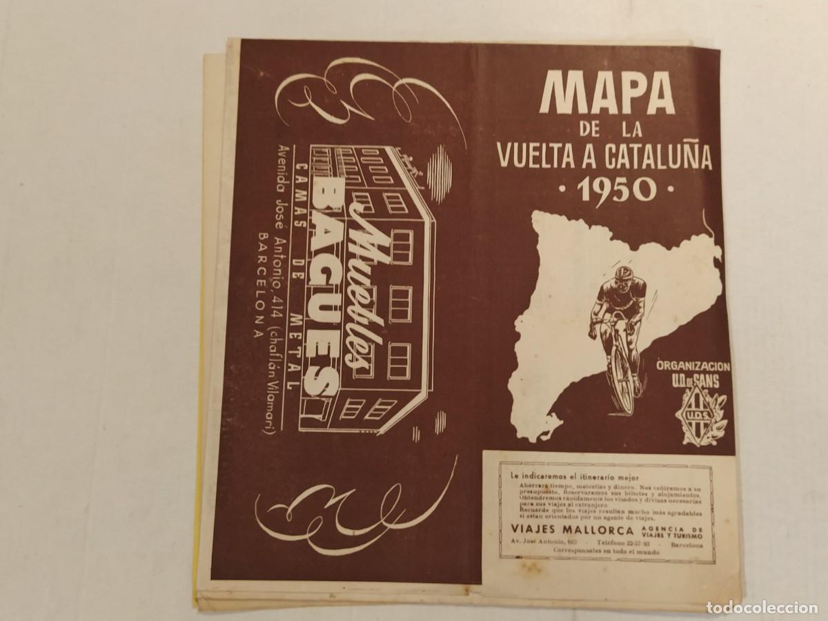 Coleccionismo deportivo: CATALUNYA CICLISMO - MAPA DE LA VUELTA A CATALU&Ntilde;A 1950 - VER FOTOS
