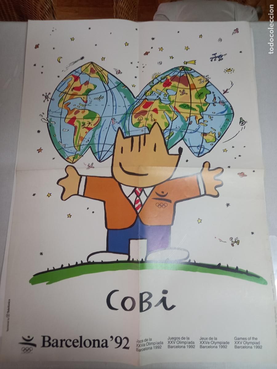 Coleccionismo deportivo: Cartell Cobi Mariscal Barcelona '92. Jocs Ol&iacute;mpics de la XXVa . Copyright 1990 COOB'92 S.A