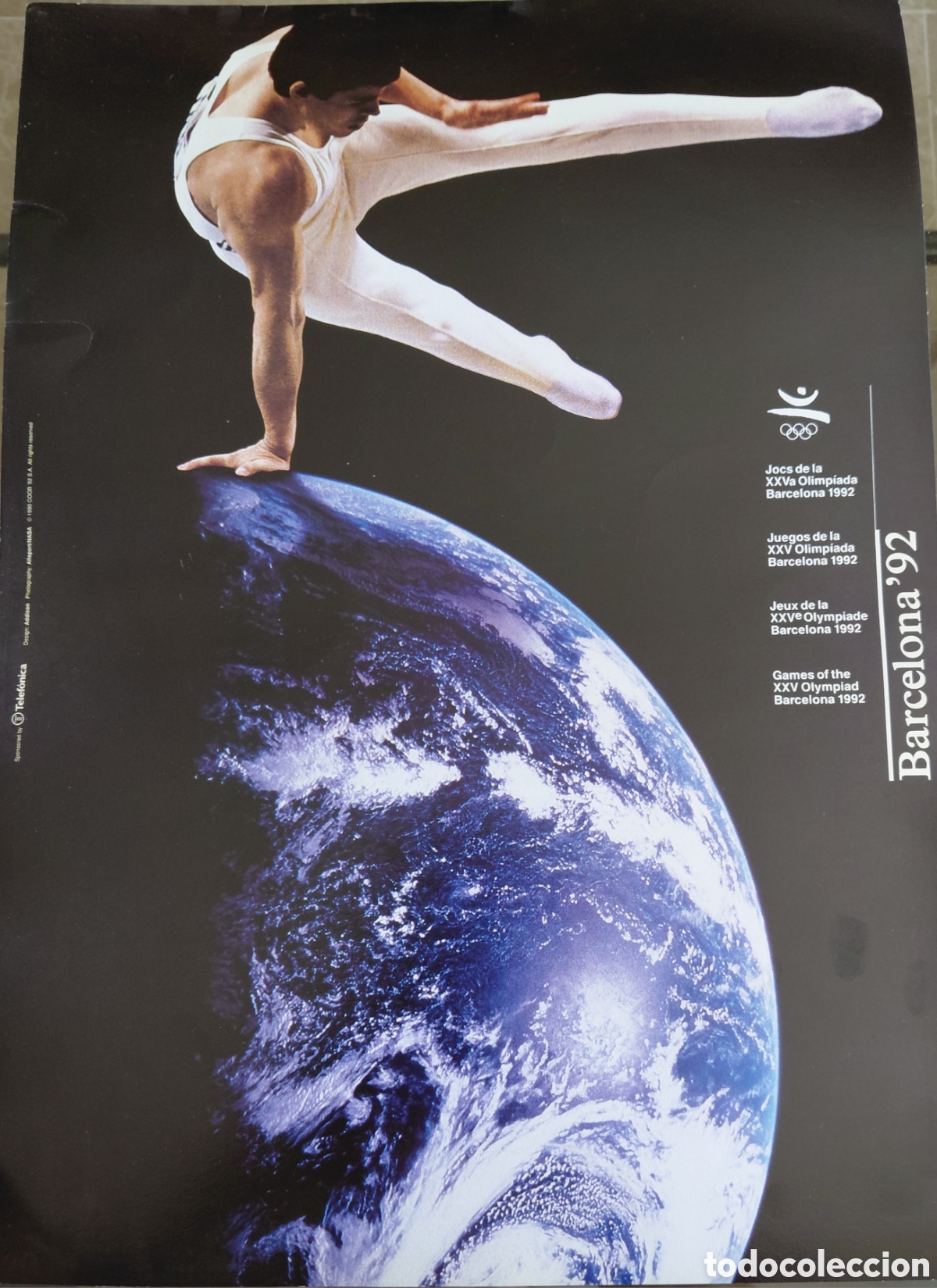 Coleccionismo deportivo: POSTER CARTEL OFICIAL JUEGOS OLIMPICOS BARCELONA 92-GIMNASIA NASA-TELEFONICA