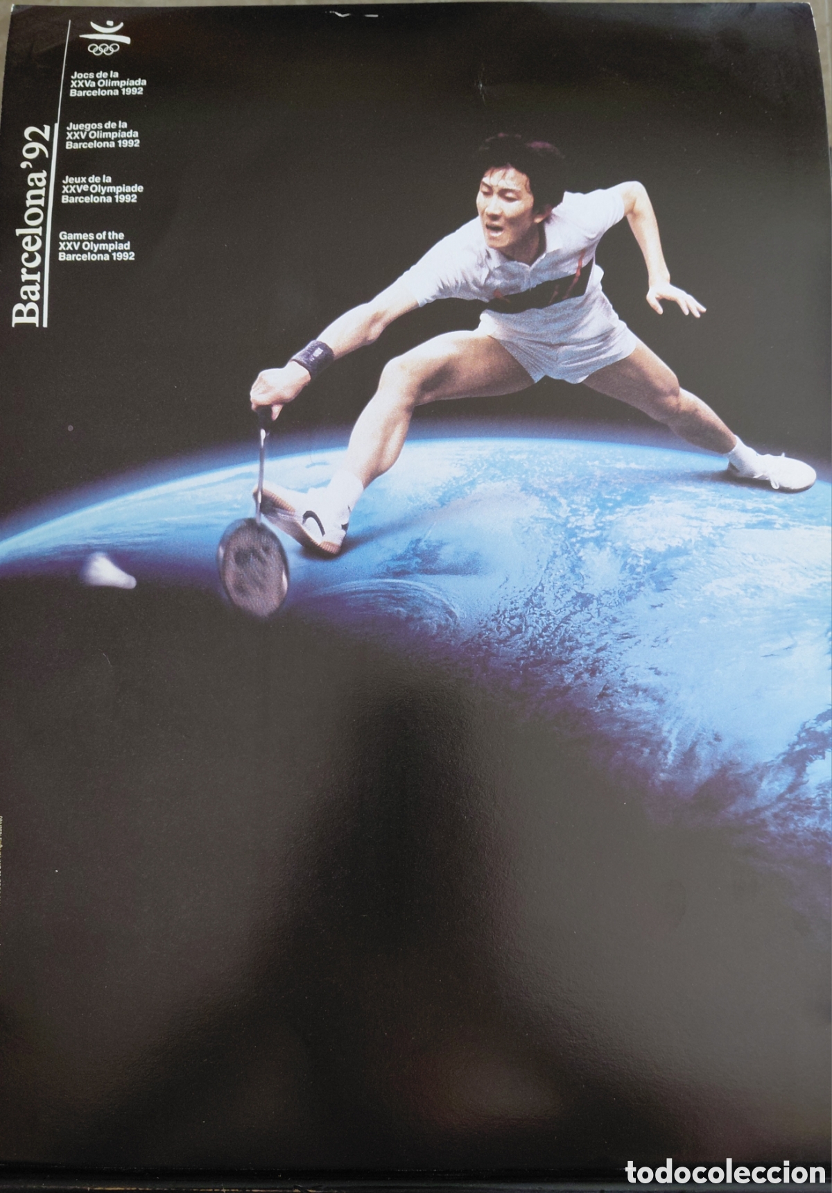Coleccionismo deportivo: POSTER CARTEL OFICIAL JUEGOS OLIMPICOS BARCELONA 92- BADMINTON-NASA-TELEFONICA