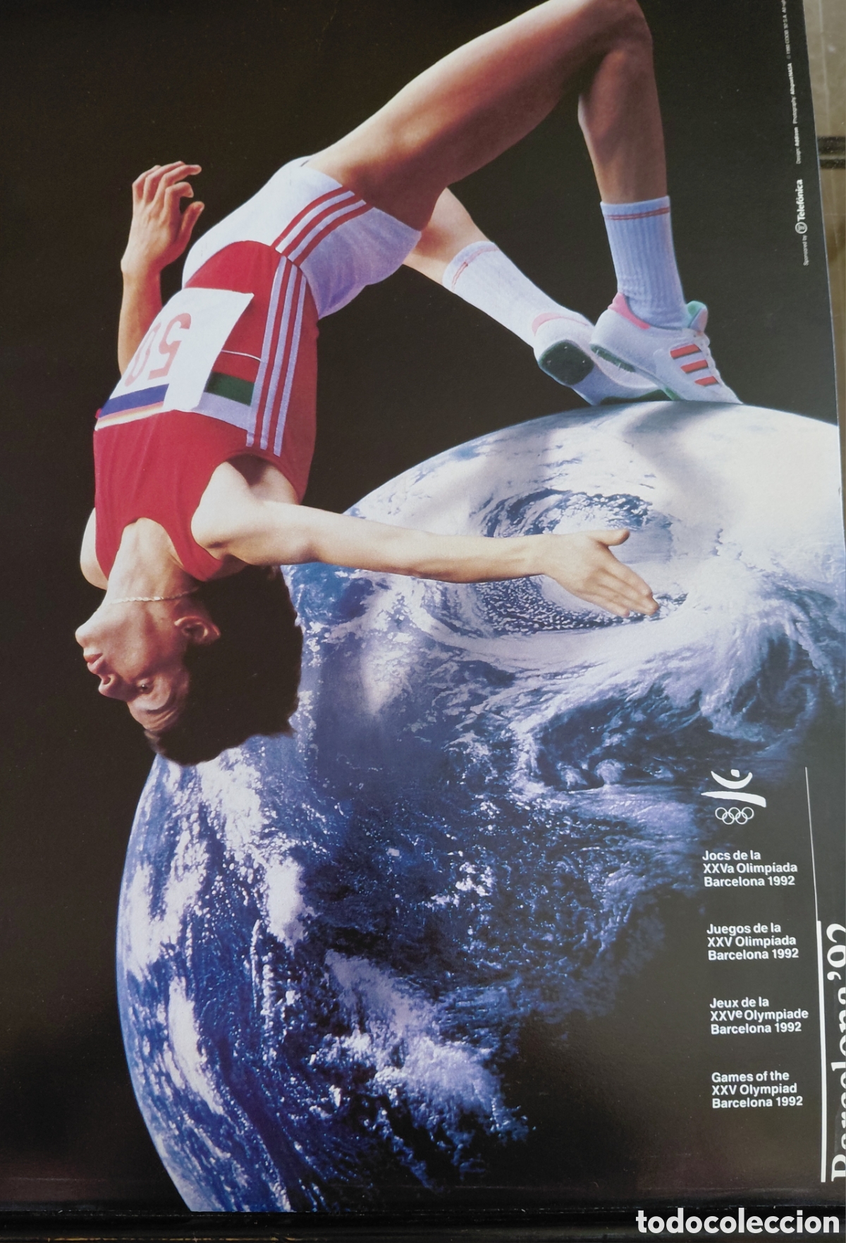 Coleccionismo deportivo: POSTER CARTEL OFICIAL JUEGOS OLIMPICOS BARCELONA 92-SALTO DE ALTURA-NASA-TELEFONICA