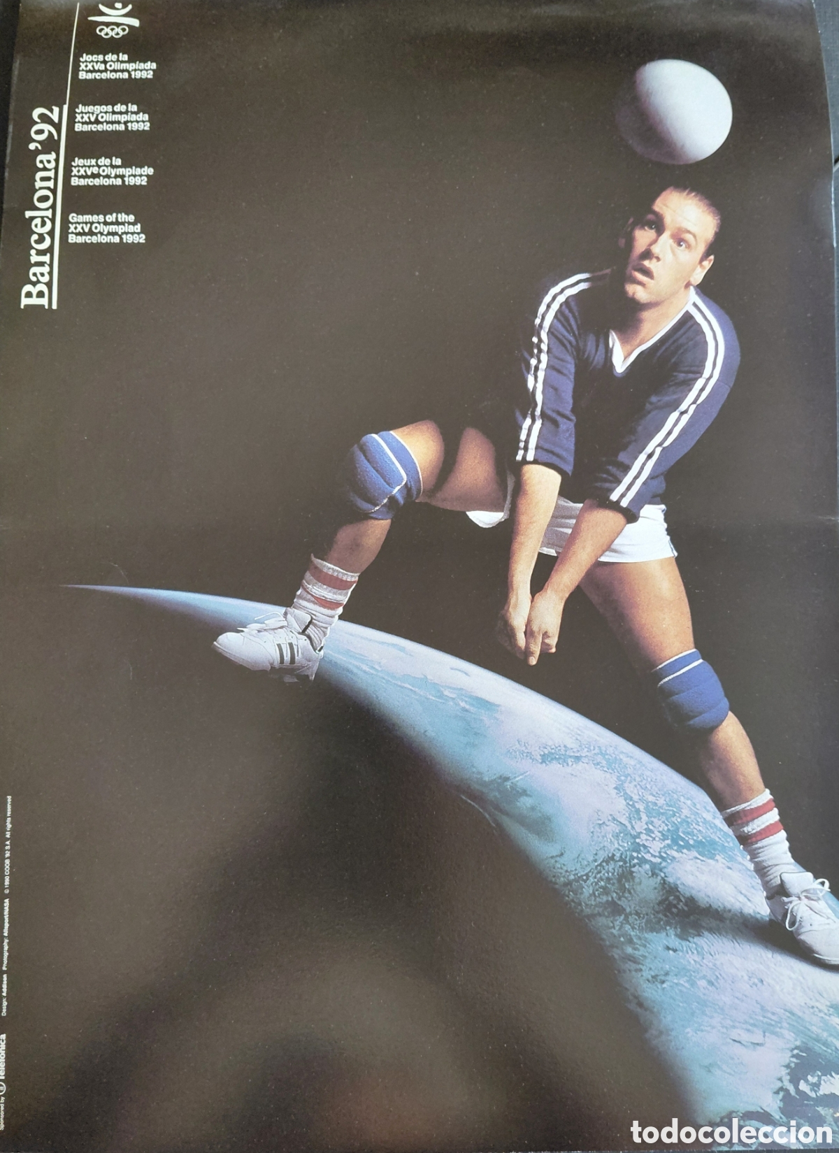 Coleccionismo deportivo: POSTER CARTEL OFICIAL JUEGOS OLIMPICOS BARCELONA 92 -VOLEIBOL-NASA-TELEFONICA