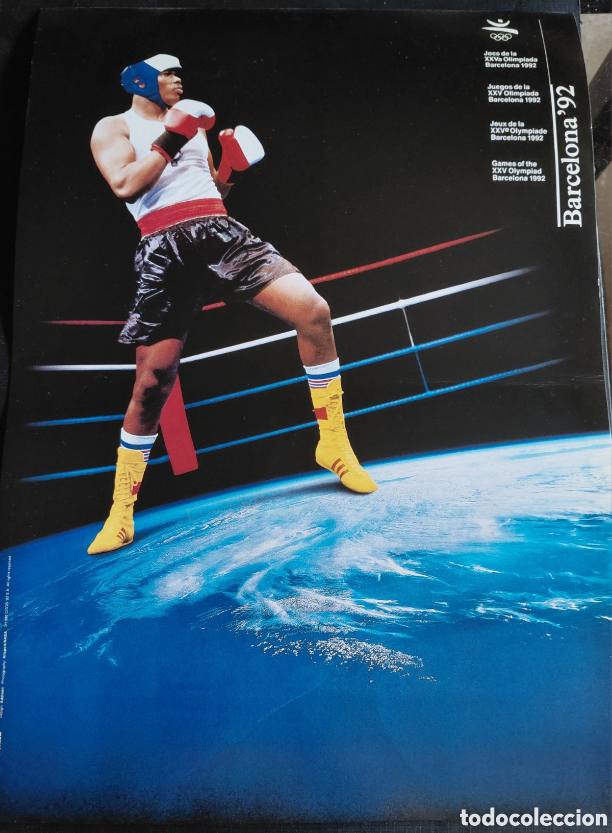 Coleccionismo deportivo: POSTER CARTEL OFICIAL JUEGOS OLIMPICOS BARCELONA 92- BOXEO-NASA -TELEFONICA