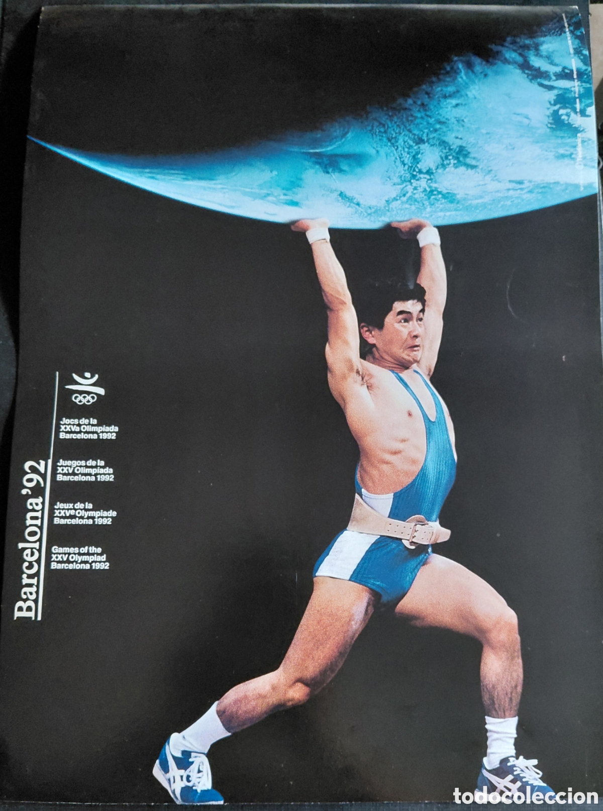 Coleccionismo deportivo: POSTER CARTEL OFICIAL JUEGOS OLIMPICOS BARCELONA 92- HALTEROFILIA- NASA- TELEFONICA