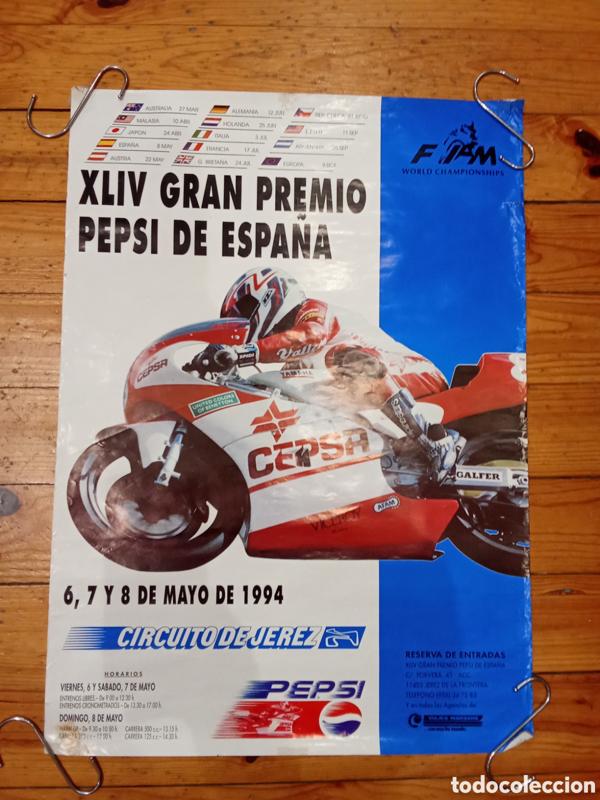 Coleccionismo deportivo: Cartel Gran Premio Motociclismo Jerez 1994