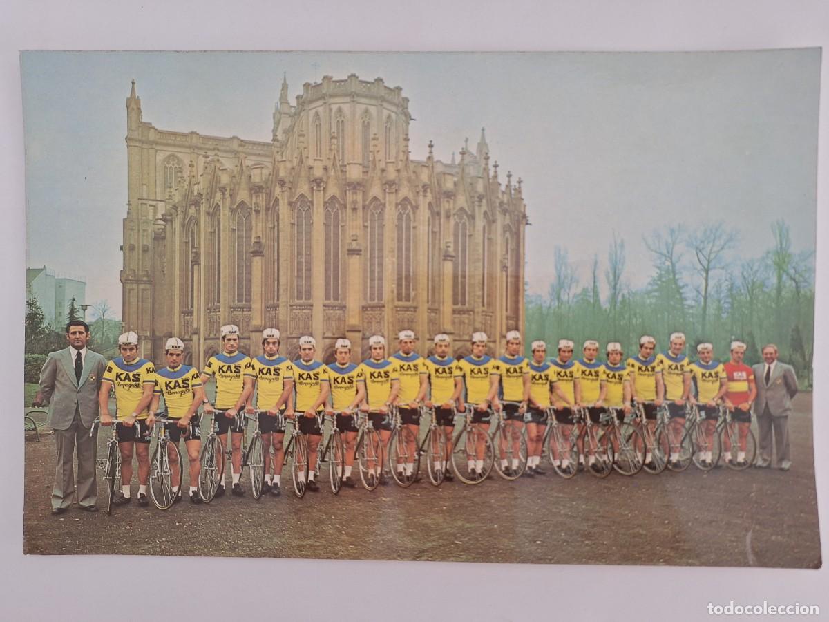 Coleccionismo deportivo: TARJETA FOTOGRAFICA GRANDE VUELTA CICLISTA ESPA&Ntilde;A ANTIGUO EQUIPO KAS CAMPAGNOLO RV