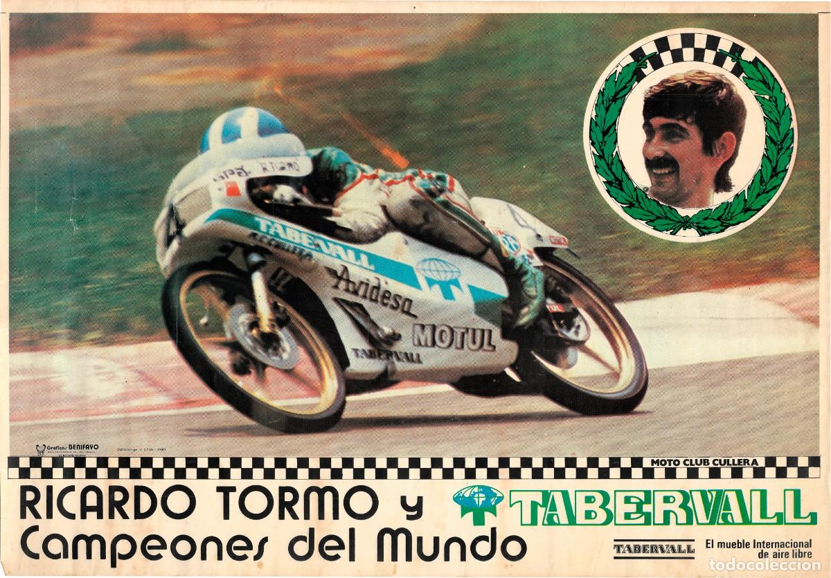 Coleccionismo deportivo: Poster campeon del mundo de 50 cc Ricardo Tormo