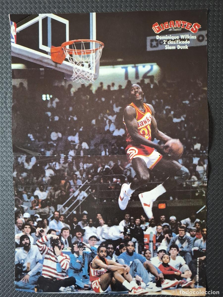 Coleccionismo deportivo: Poster baloncesto basket Dominique Wilkins revista Gigantes del Basket