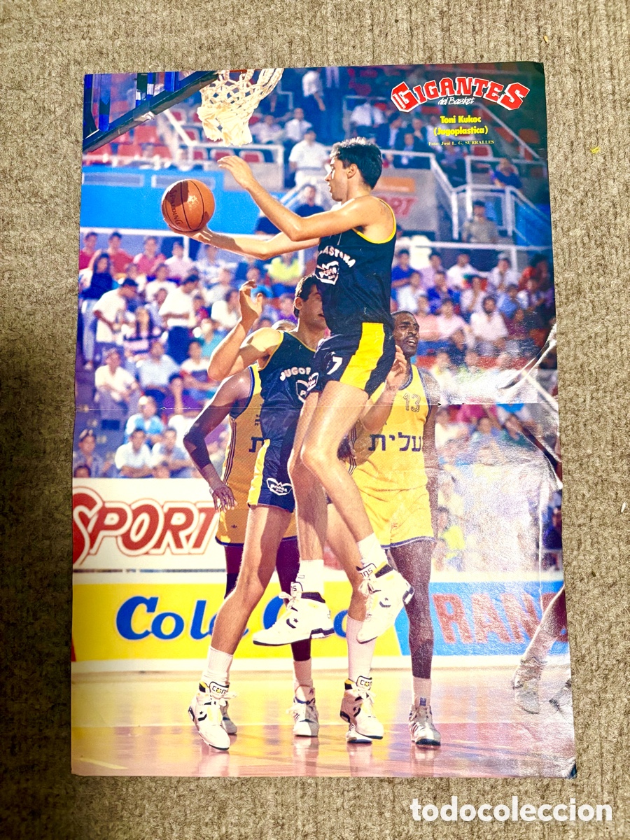 Coleccionismo deportivo: P&oacute;ster Original Gigantes del Basket - Toni Kukoc (Jugoplastika Split) - A&ntilde;o Aprox. 1988/1989
