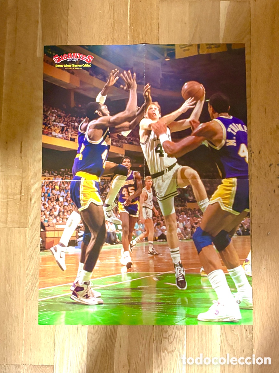 Coleccionismo deportivo: P&oacute;ster Gigante NBA Boston Celtics vs Los Angeles Lakers 1988 - Danny Ainge - Gigantes