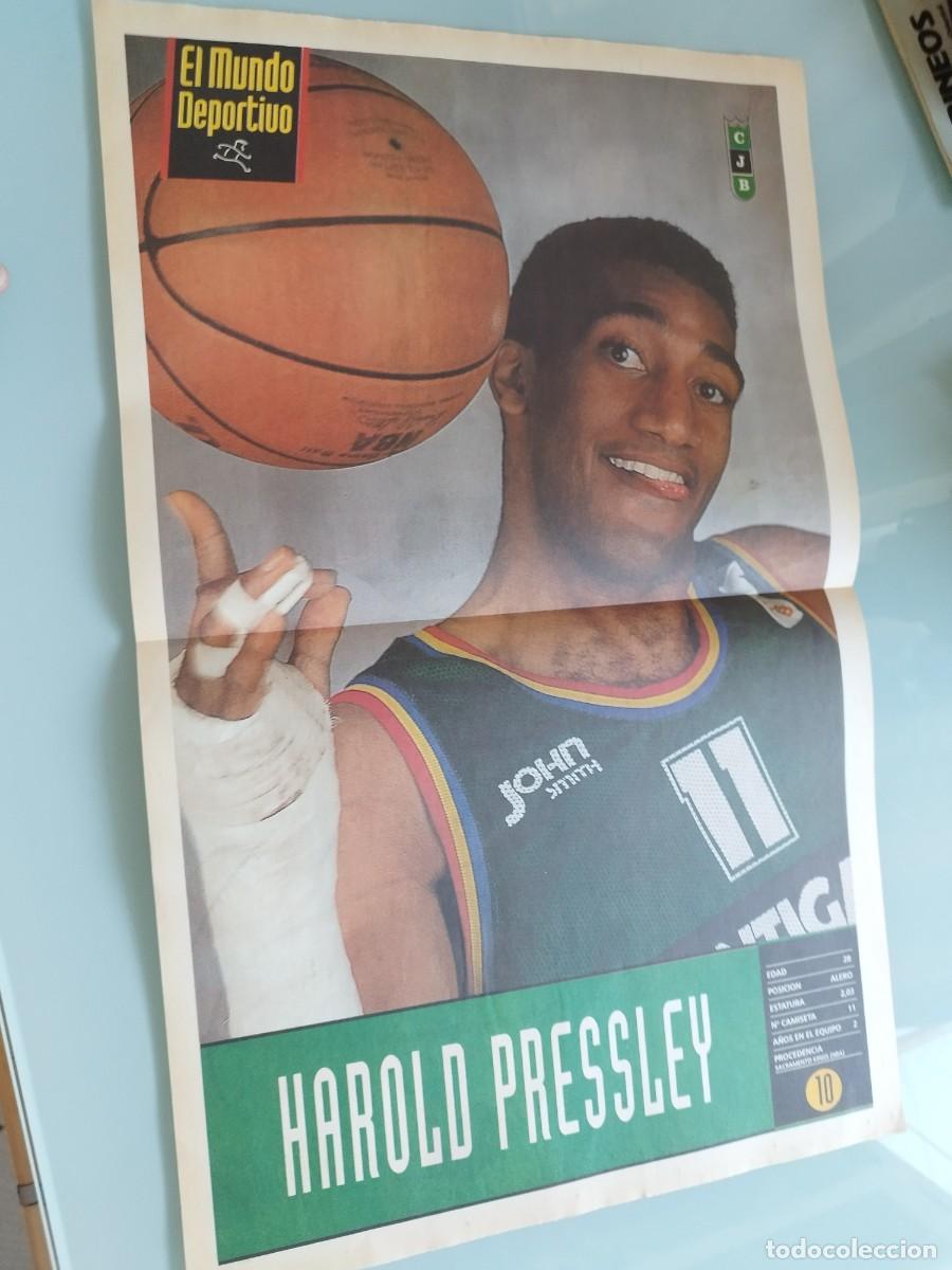 Coleccionismo deportivo: Poster del jugador de baloncesto Harold Pressley. Montigal&agrave; del Club Joventut Badalona (la Penya).