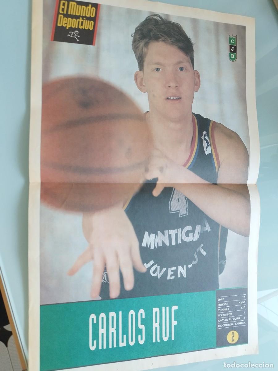 Coleccionismo deportivo: Poster del jugador de baloncesto Carlos Ruf. Montigal&agrave; del Club Joventut Badalona (la Penya).