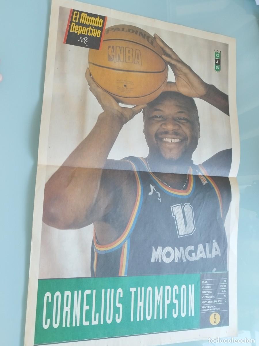 Coleccionismo deportivo: Poster del jugador de baloncesto Cornelius Thompson Montigal&agrave; del Club Joventut Badalona (la Penya).