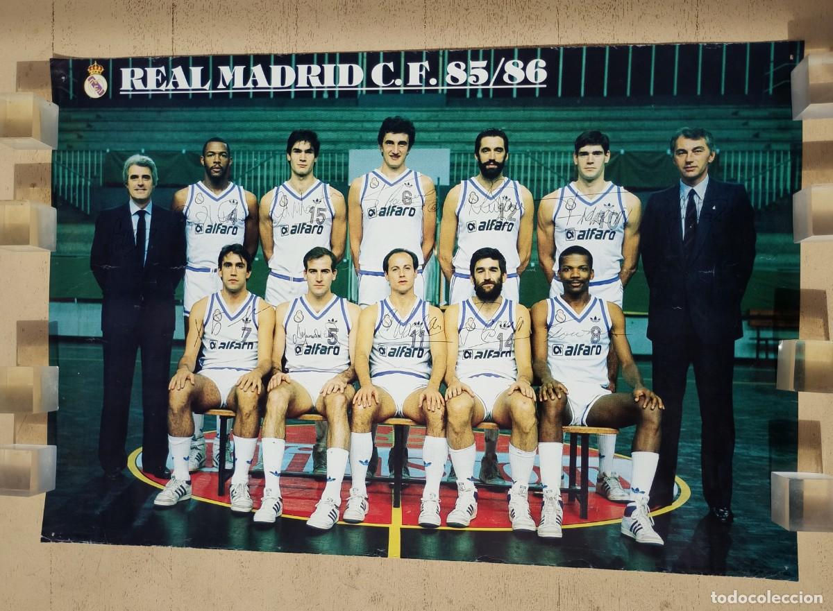 Coleccionismo deportivo: Poster Real Madrid C. F. 85 / 86 Baloncesto