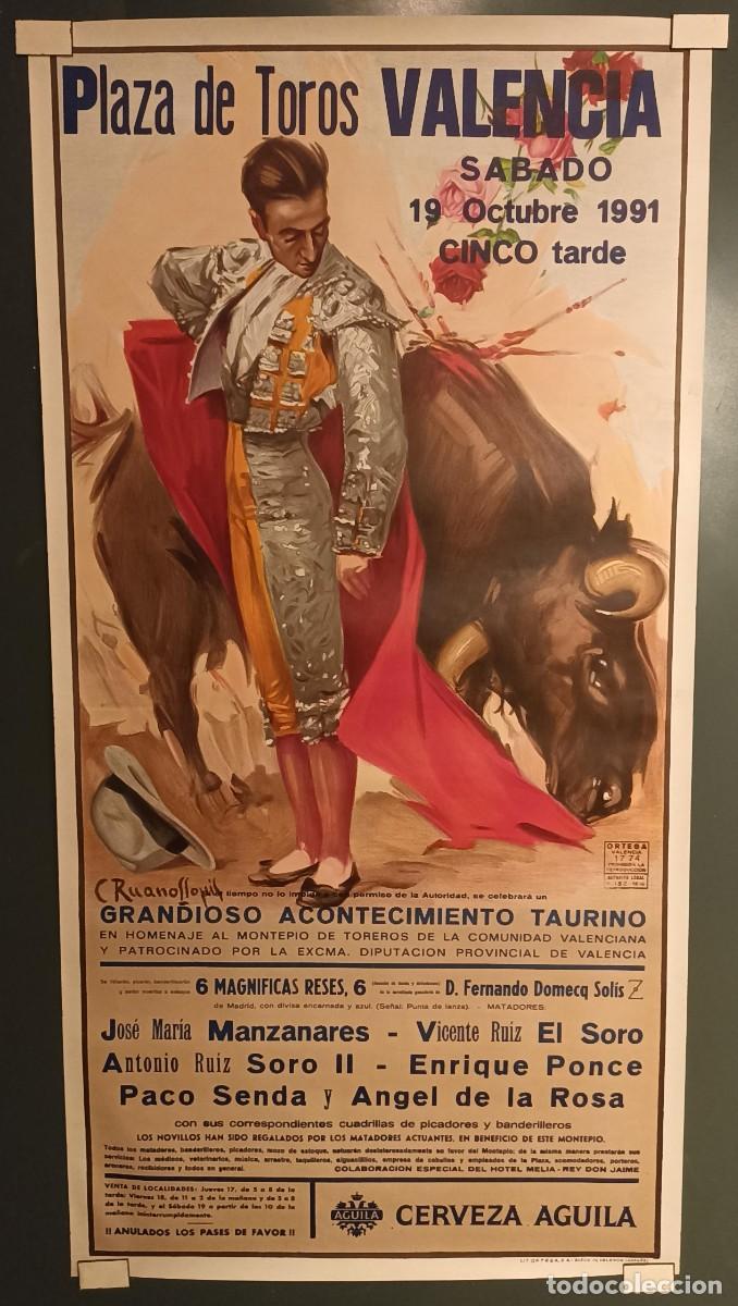 Sammelleidenschaft Sport: Cartel de Toros Jos&eacute; Mar&iacute;a Manzanares 1991