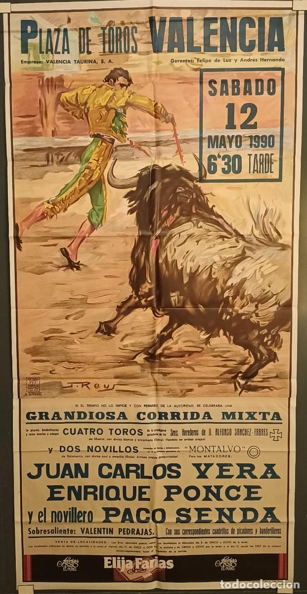 Coleccionismo deportivo: Cartel Gran Formato de Toros 1990