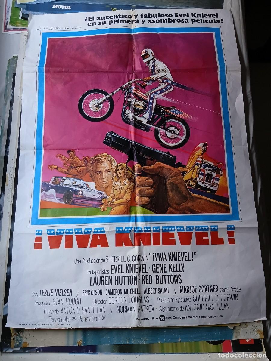 Coleccionismo deportivo: Poster moto . EVEL KNIEVEL .Cartel de la pelicula VIVA KNIEVEL .