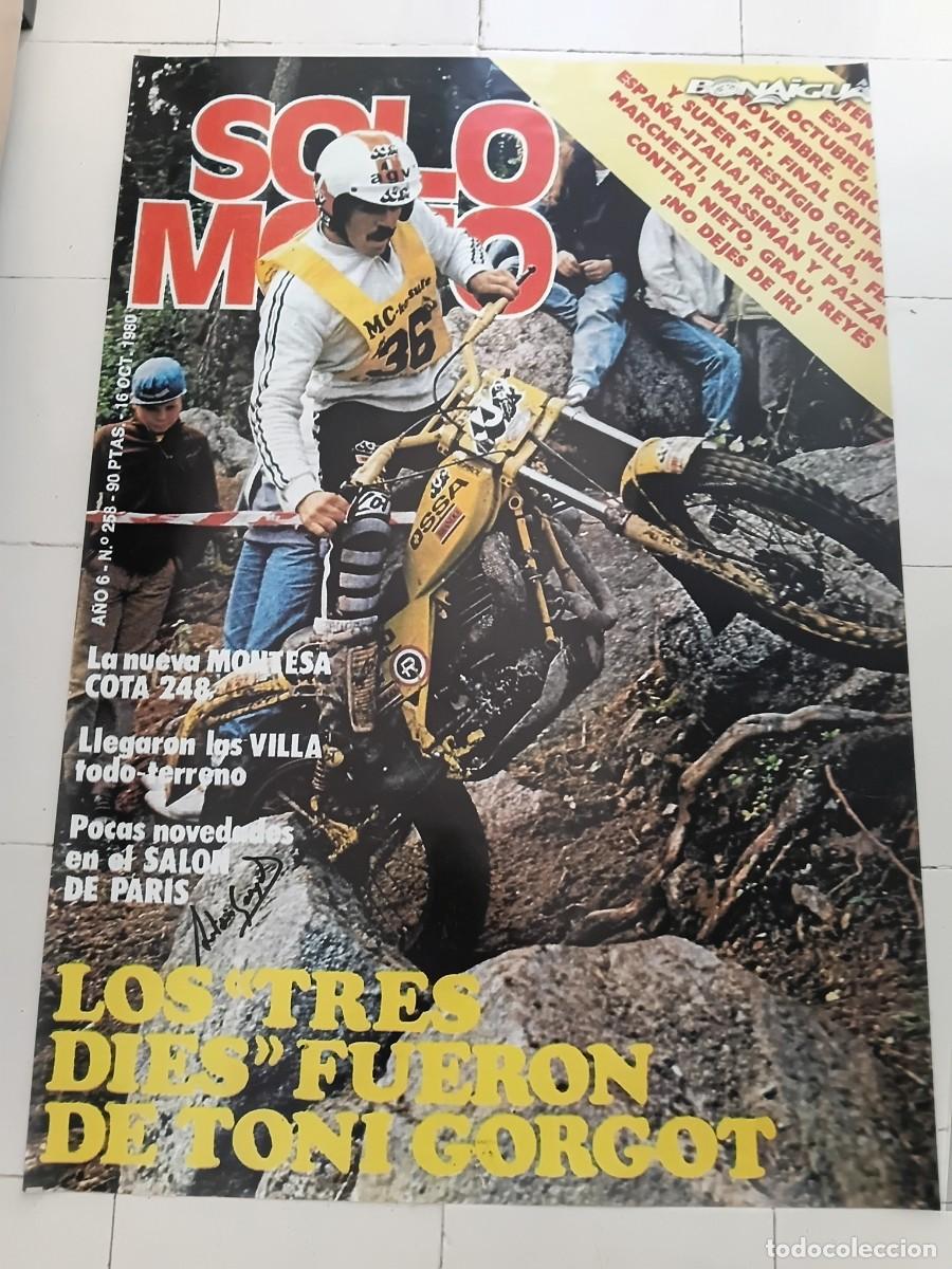 Coleccionismo deportivo: Poster moto . OSSA : Toni Gorgot . firmado .