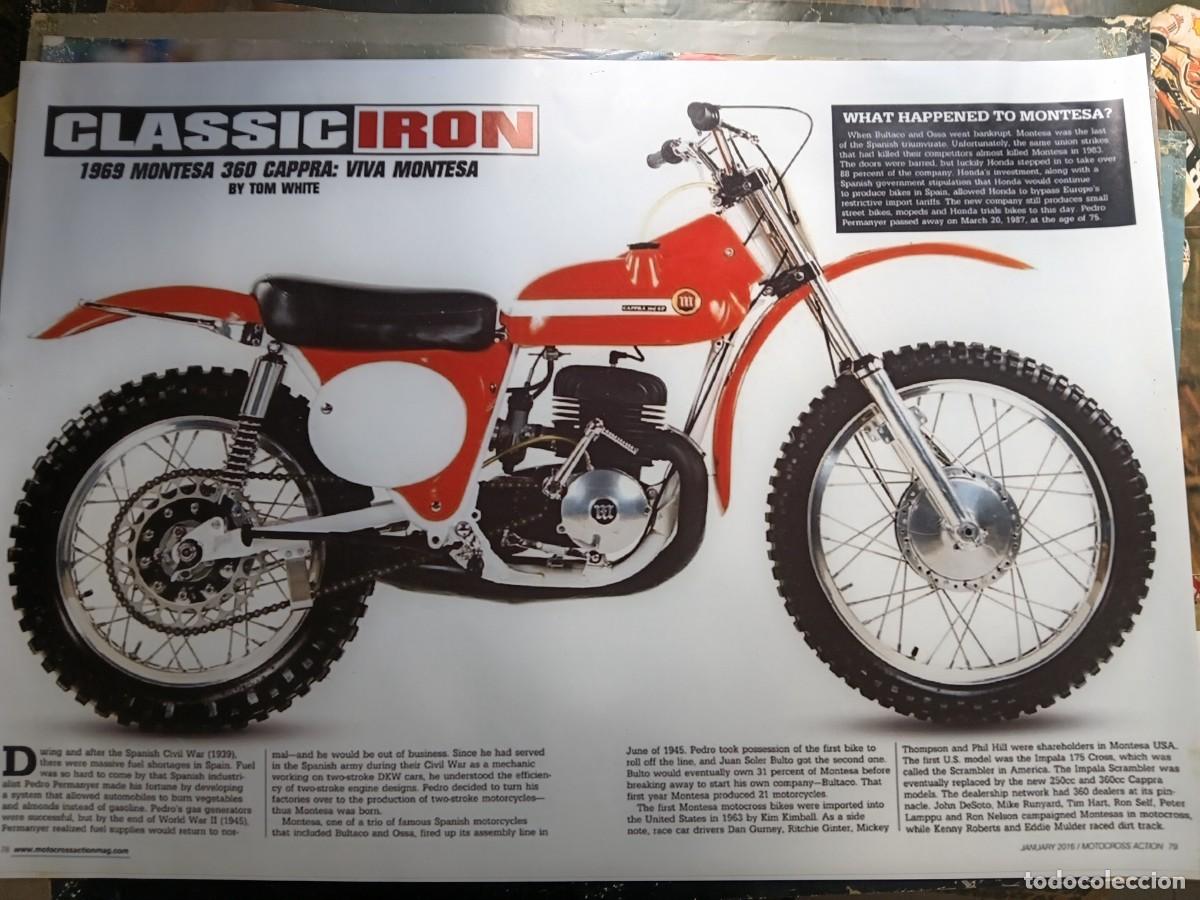 Coleccionismo deportivo: Poster de moto .CLASSIC IRON : MONTESA 360 CAPPRA .