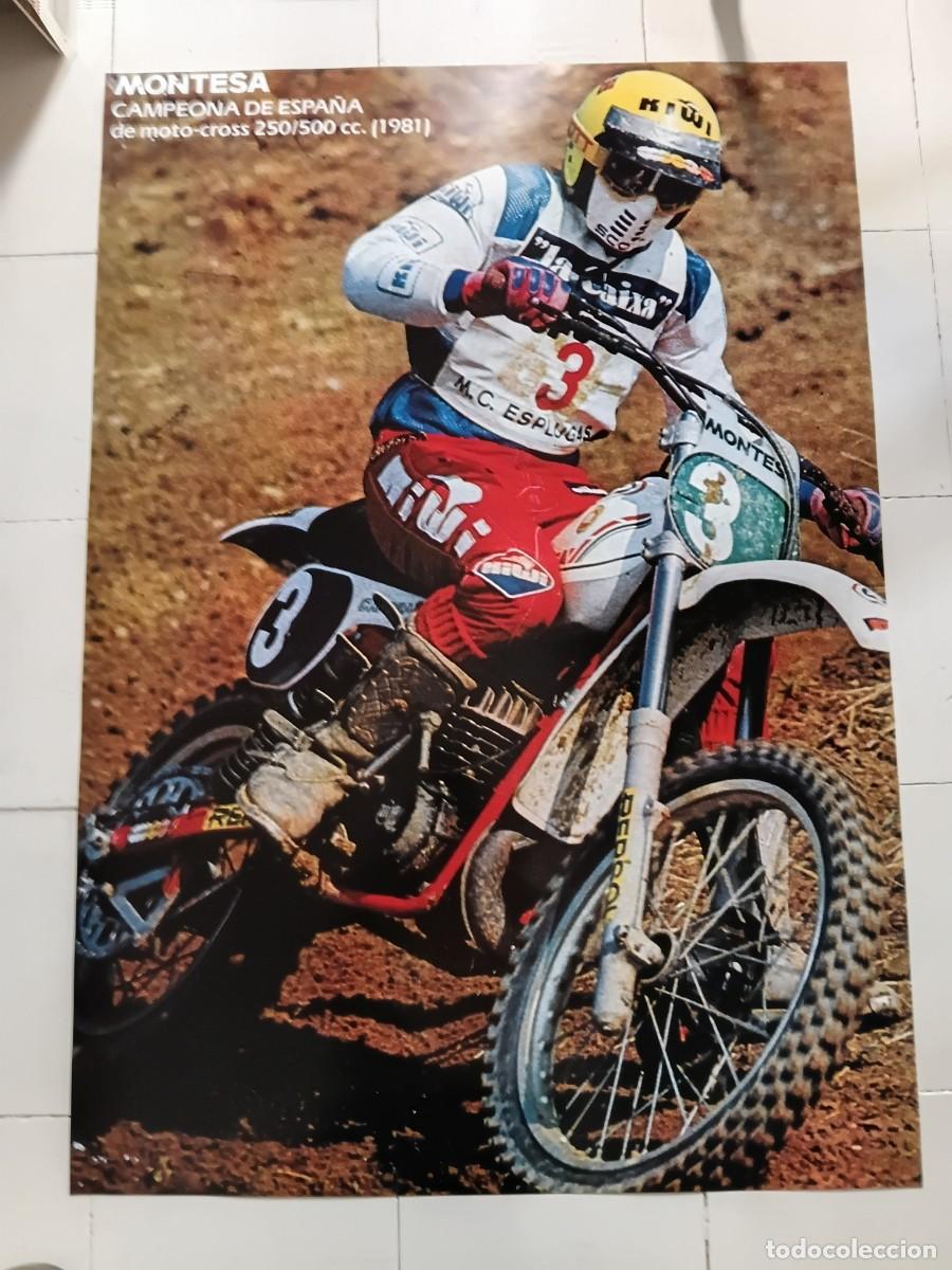 Coleccionismo deportivo: Poster de moto . MONTESA . Jordi Arcarons . Campeones de Espa&ntilde;a 1981 .
