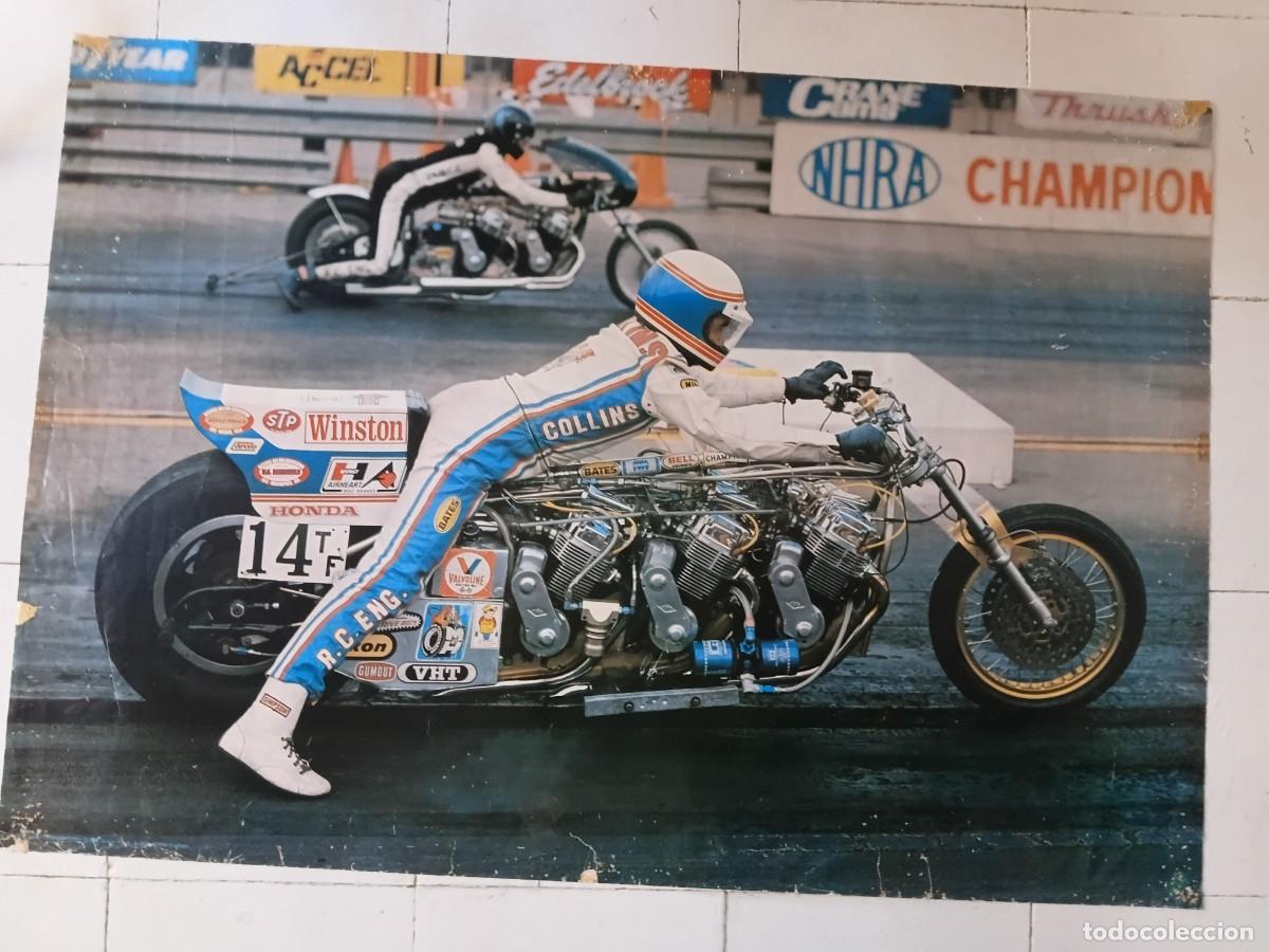 Coleccionismo deportivo: Poster de moto . DRAGTER de aceleracion . USA .