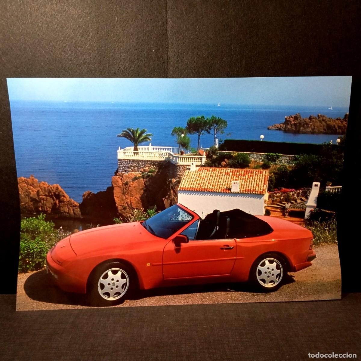 Coleccionismo deportivo: Lamina Fotografia Porsche 944 S2 Cabriolet Rojo Poster Cartel Coche Deportivo Motor 45x31cm