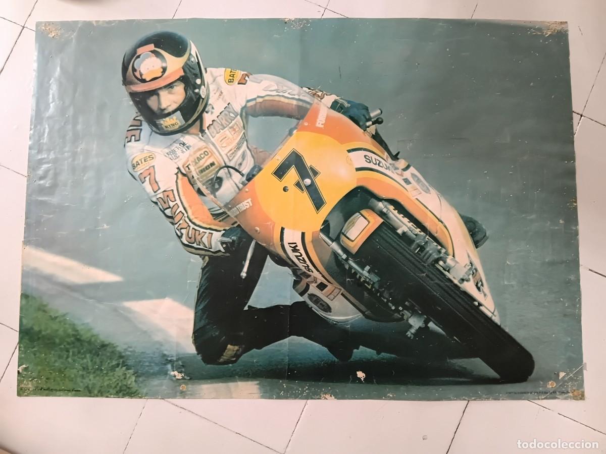 Coleccionismo deportivo: Poster de moto . SUZUKI . BARRY SHEENE . Campeon del Mundo de 500 cc.