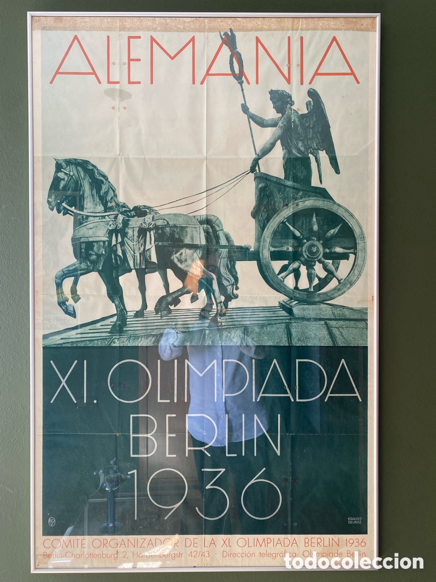 Coleccionismo deportivo: Krauss-Delama y F W&uuml;rbel Cartel original Olimpiadas Berlin 36
