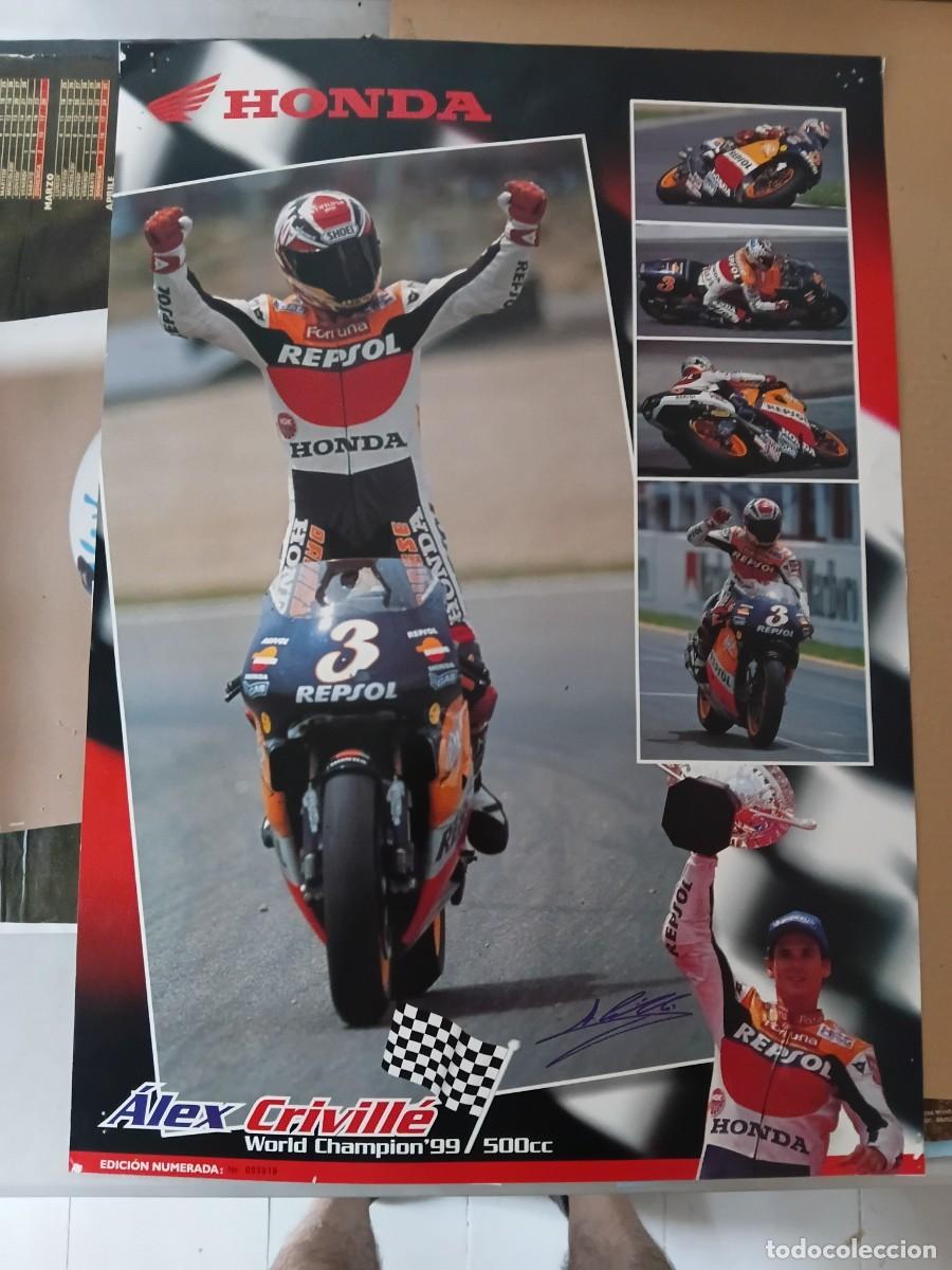 Coleccionismo deportivo: Poster de moto . HONDA . ALEX CRIVILLE :